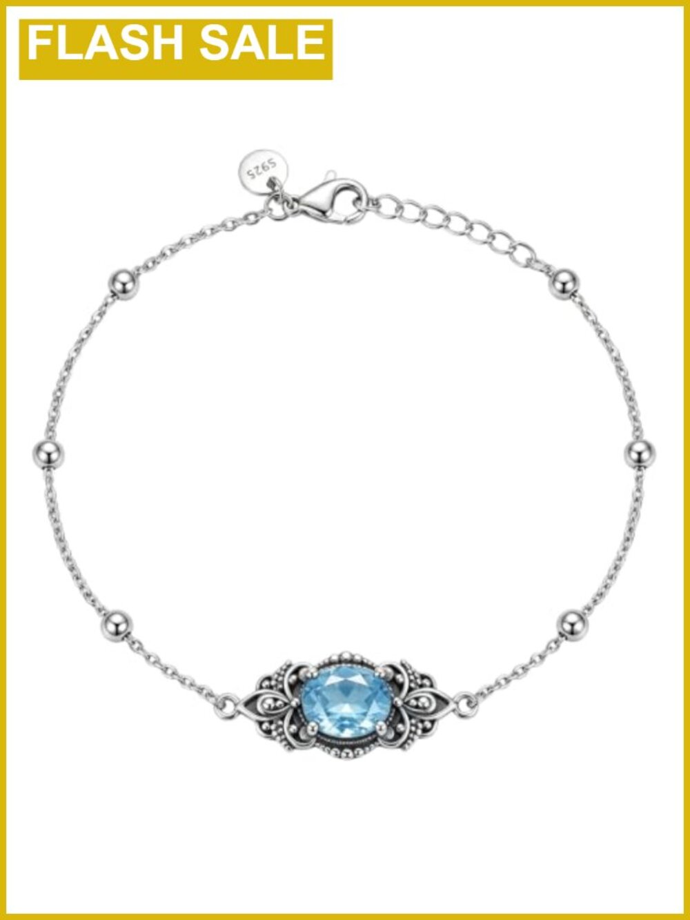 925 Sterling Silver Victorian Vintage Link Bracelet Adjustable Chain 7-9 Inches